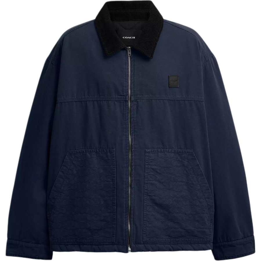 COACH COACH Puffer Jackets Men's Blue Lapel Moderate Other