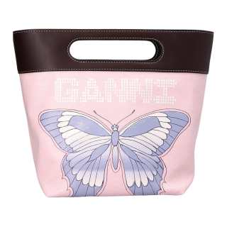 GANNI Organic Cotton Shoulder Bag, Crossbody Bag, Handbag Mini Women's Light Purple