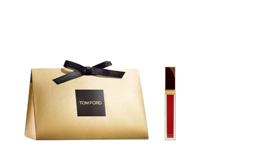 TOM FORD Black Gold Liquid Lipstick Shopping Bag, Love Desire Limited Edition Glossy Easy to Blend Natural 5.5ml