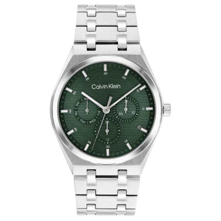 CALVIN KLEIN Wrist Watches Quartz Movement Stainless Steel Strap 39mm Green Dial Men's Watches 30m Water Resistant
