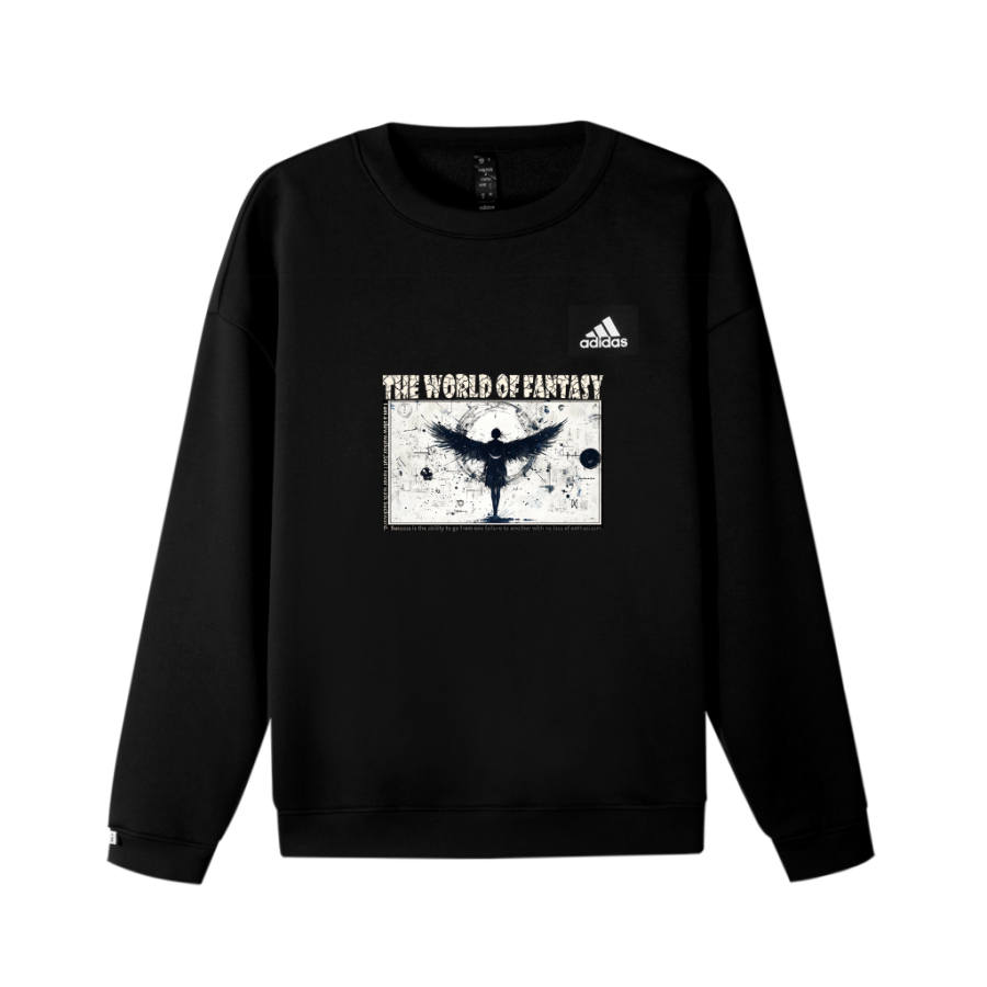 Adidas Adidas LABEL Sweatshirts Unisex Black Crew Neck Moderate Regular