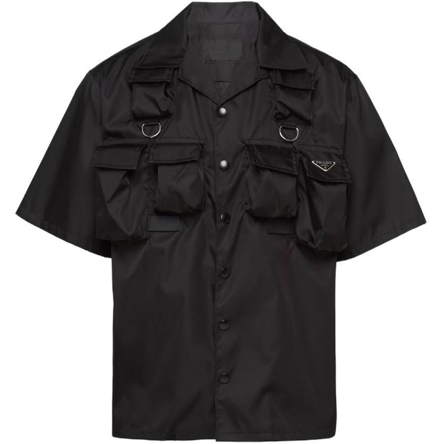 PRADA PRADA Triangle Plaque Short Sleeved Cargo Shirt