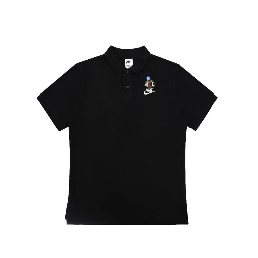 Nike Nike Polo Shirts Unisex Black Polo Collar Moderate Straight Fit
