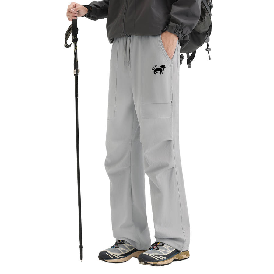 Tonlion Casual Pants Men's Moderate Wide Leg Pants