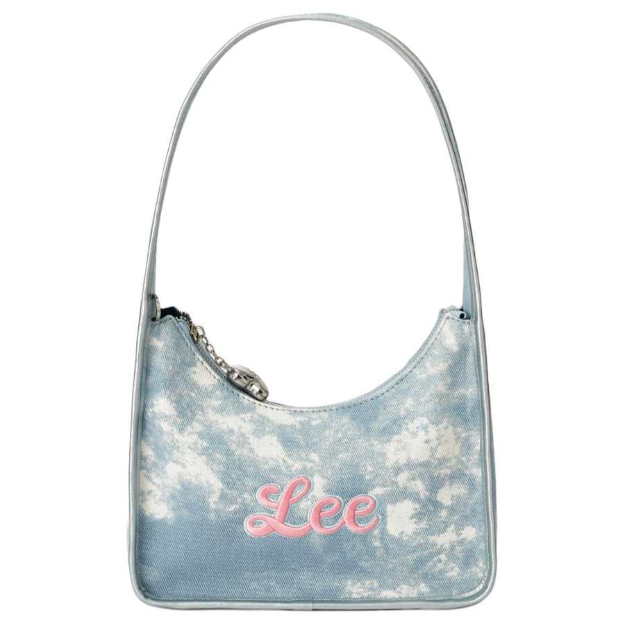 Lee Fabric, PU Shoulder Bag, Handbag, Shoulder Bag Women's Pink Blue