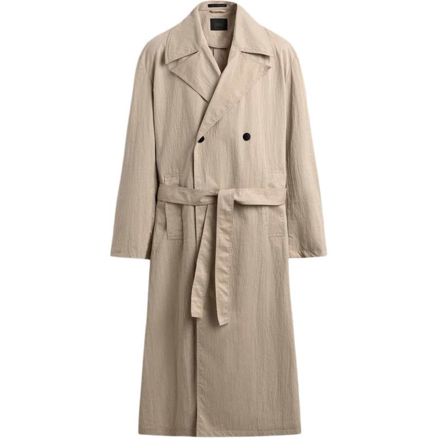 ZARA Trench Coats Men's Frosted White Moderate