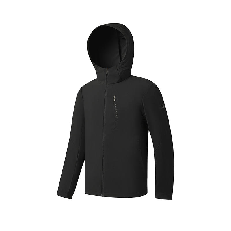 FILA Fitness Jackets Men's Pitch Black Hooded Moderate Other