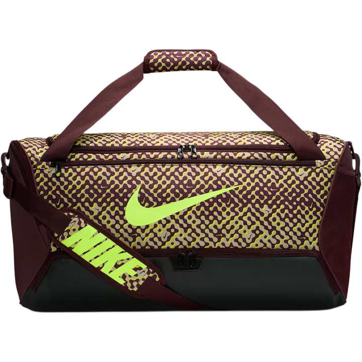 Nike Nike Brasilia 60L Polyester Travel Bag Unisex Bordeaux Shredding