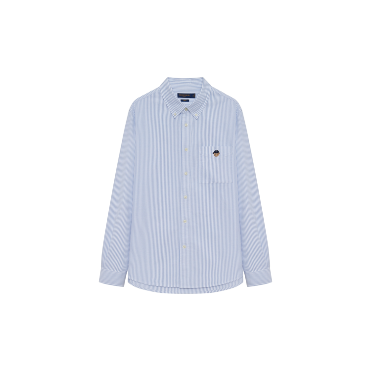 Teenie Weenie Men Evergreen Collection Shirt Lightweight Unisex Blue White, Blue Gray