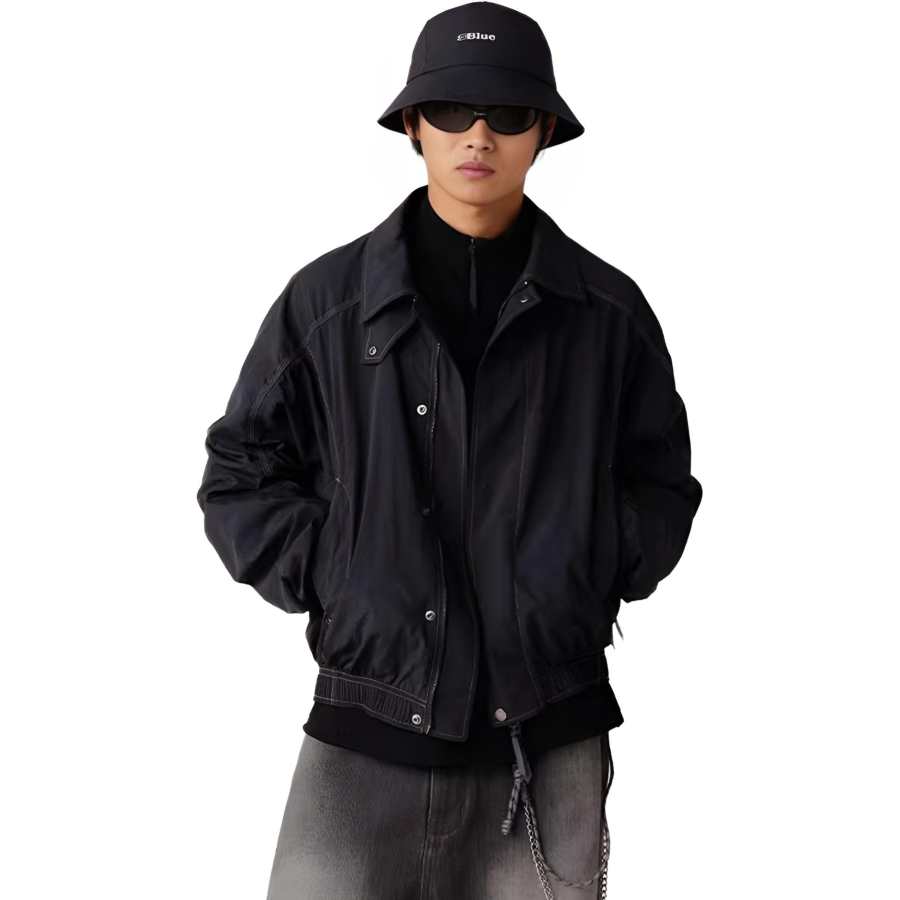 NOTHOMME BLUE Jackets Unisex Lapel Moderate Workwear