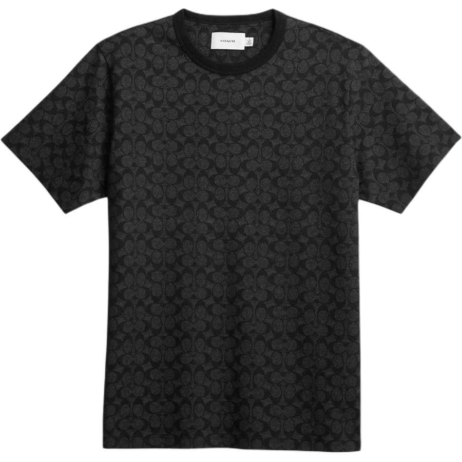 COACH COACH T Shirts Men's Black Crew Neck Moderate