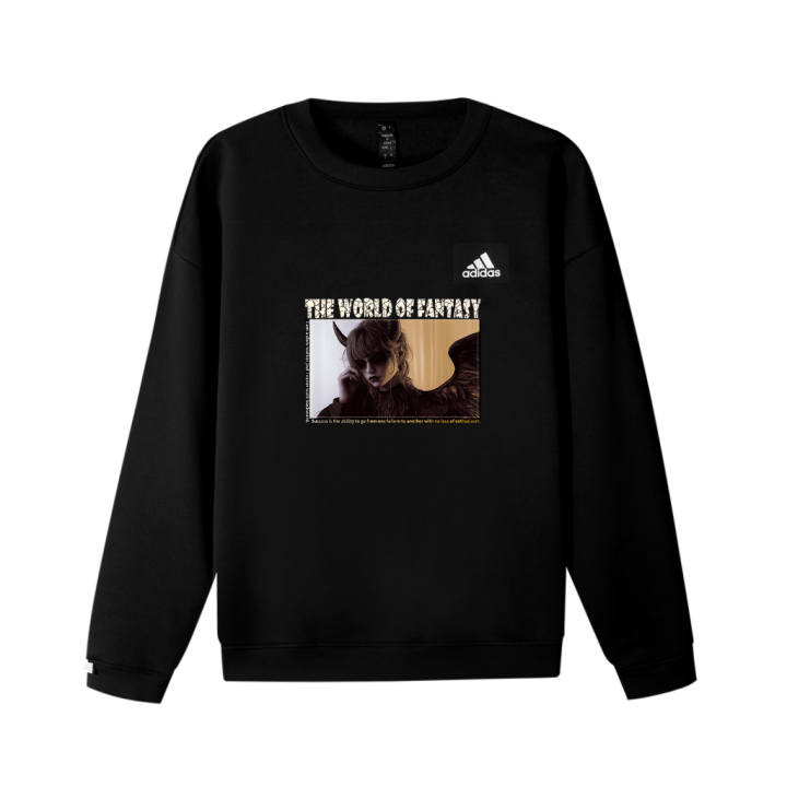 Adidas Adidas LABEL Sweatshirts Unisex Black Crew Neck Moderate Regular