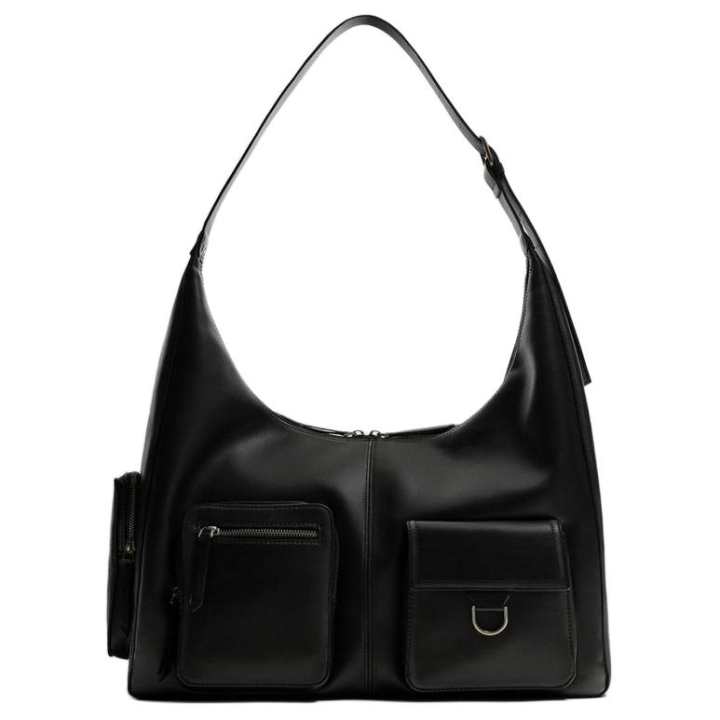 ZARA ZARA Polyurethane Shoulder Bag Unisex Black