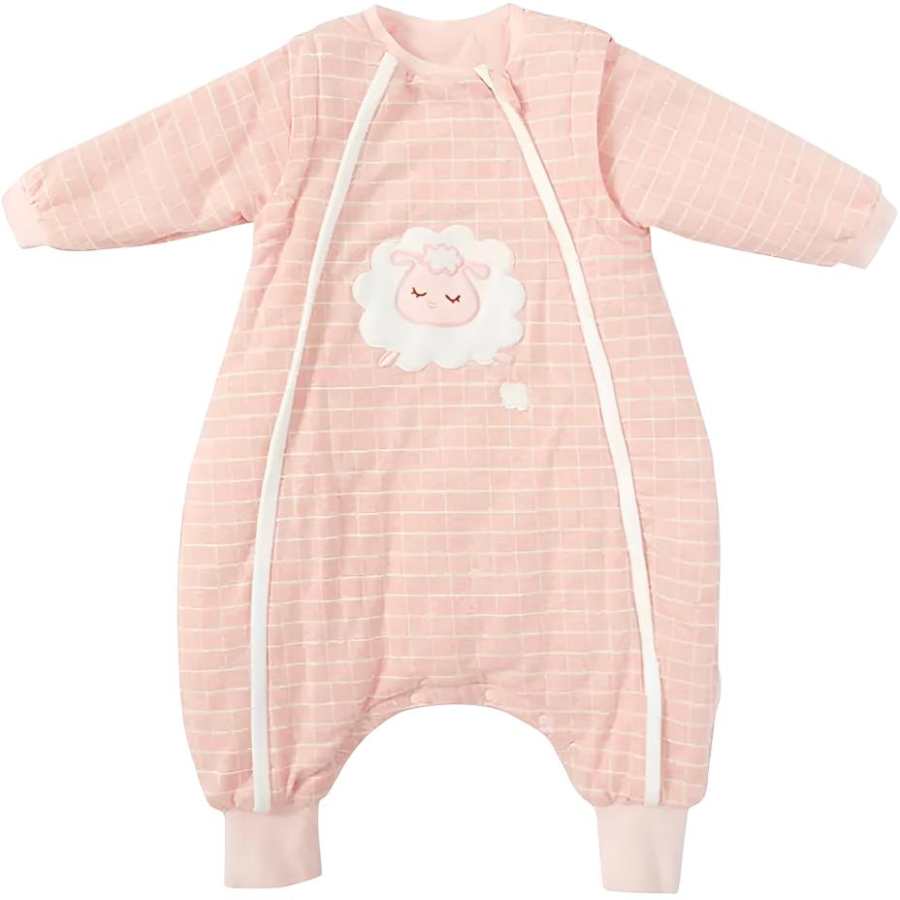 PURCOTTON Soft Skin Friendly Long Sleeved Crew Neck Sleeping Bags Baby 0 1 Year Old Little Kids 1 3 Years Old