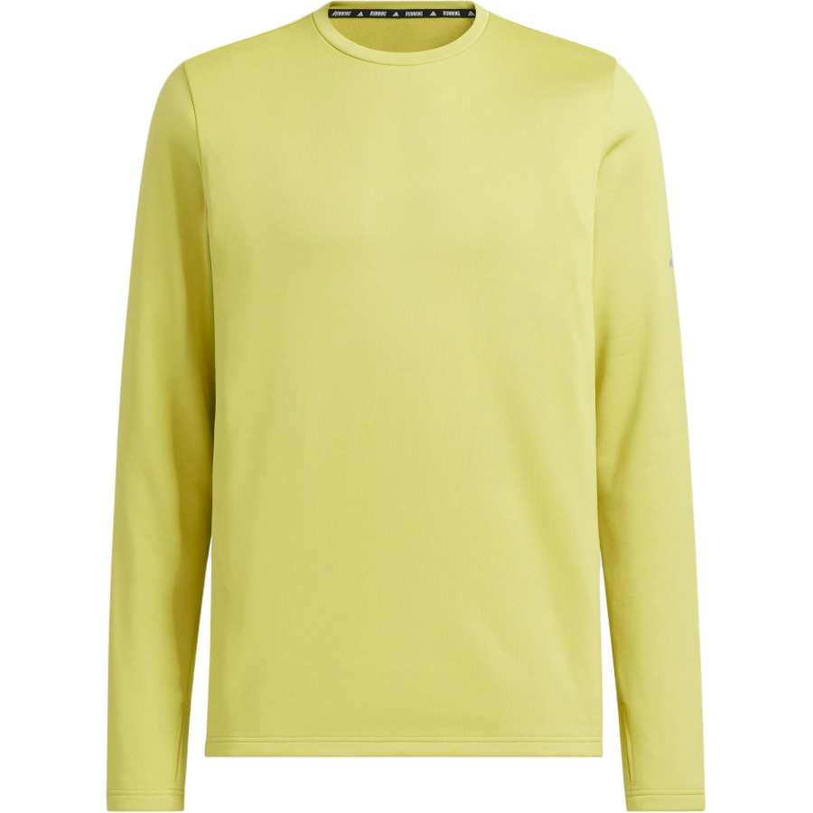 Adidas Adidas Running T Shirts Unisex Soft Acidic Orange Green/Dark Silver Gray Crew Neck Moderate