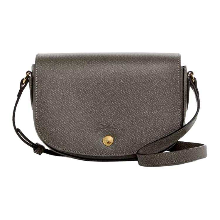 LONGCHAMP Épure Cow Leather Crossbody Bag, Shoulder Bag Small Women's Dark Gray