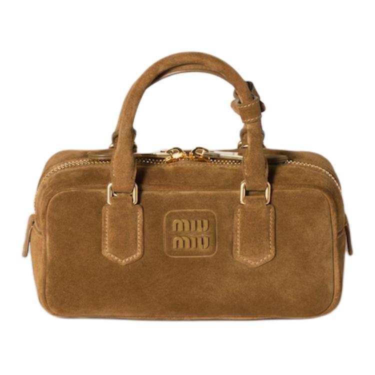 MIU MIU Arcadie Calfskin Crossbody Handbag Women's Olive Green