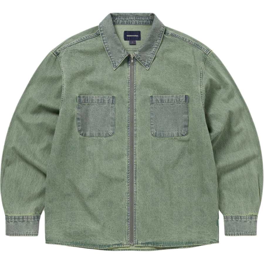 Thisisneverthat FW25 Washed Denim Zip Shirt Tint Shirt Unisex