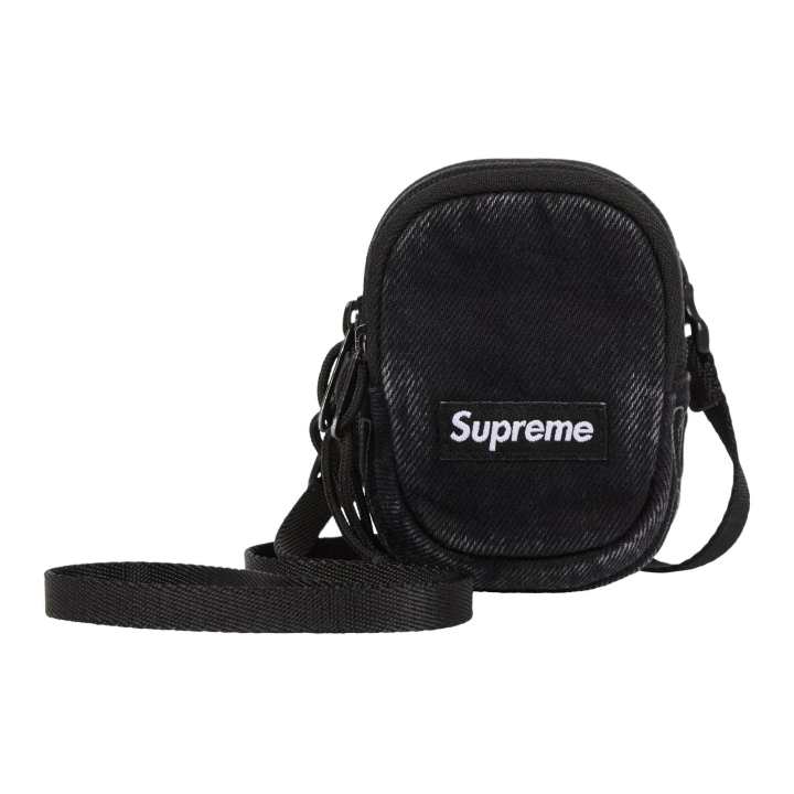 Supreme Supreme Denim Crossbody Bag, Shoulder Bag Mini Unisex Black