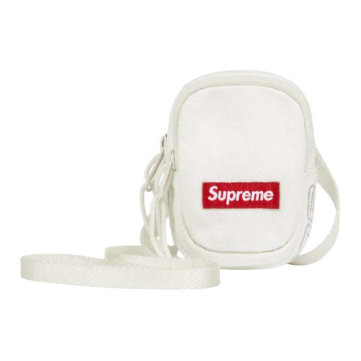 Supreme Supreme Denim Crossbody Bag, Shoulder Bag Mini Unisex White