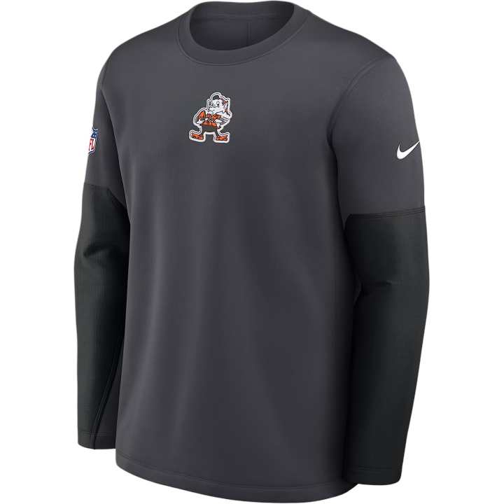 Nike Nike Cleveland Browns Scripted To Win Sideline Coach Men's Nike Therma-FIT Nfl Long-Sleeve T-Shirt