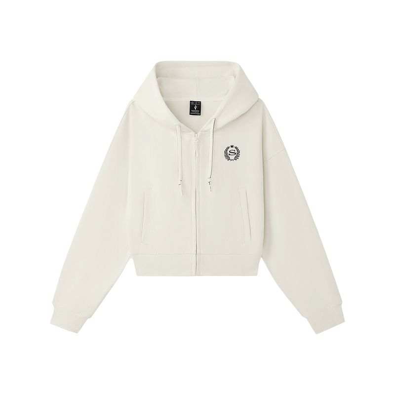 Skechers Sweatshirts Women's Partridge White 029Y Hooded Moderate Cardigan