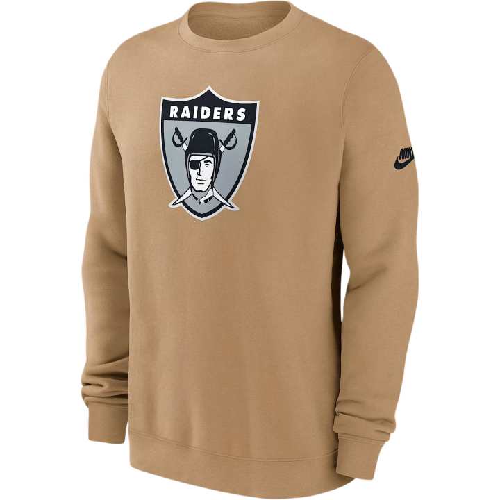 Nike Nike Las Vegas Raiders Swing Pass Rewind Club Men's Nike Nfl Pullover Crew
