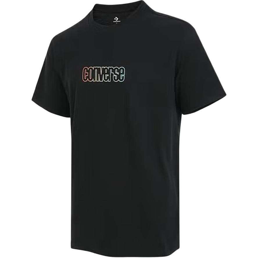 Converse Converse T Shirts Men's Black Crew Neck Moderate