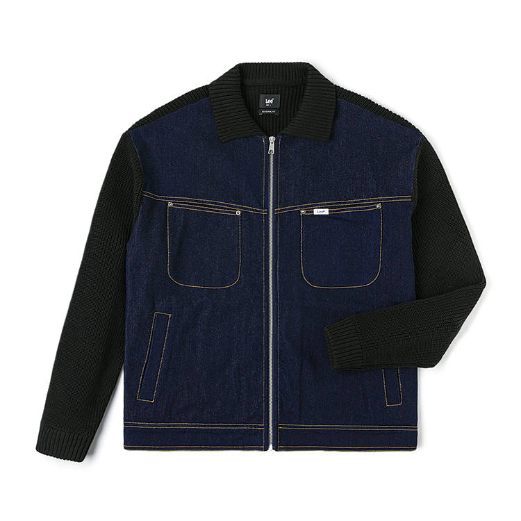 Lee Lee Sweaters Men's Black Lapel Moderate Cardigan