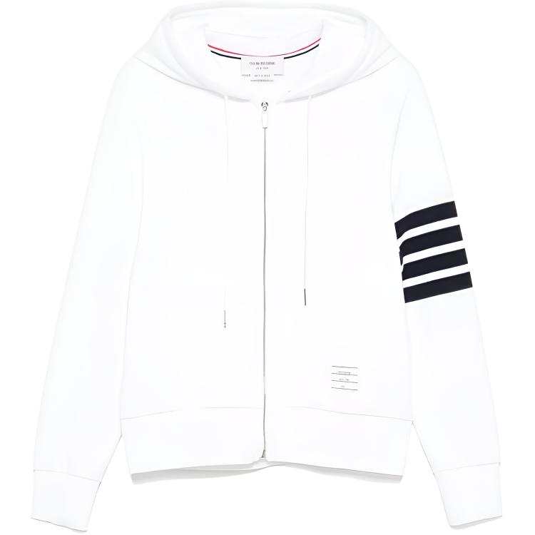 THOM BROWNE THOM BROWNE Zip Up Drawstring Hoodie
