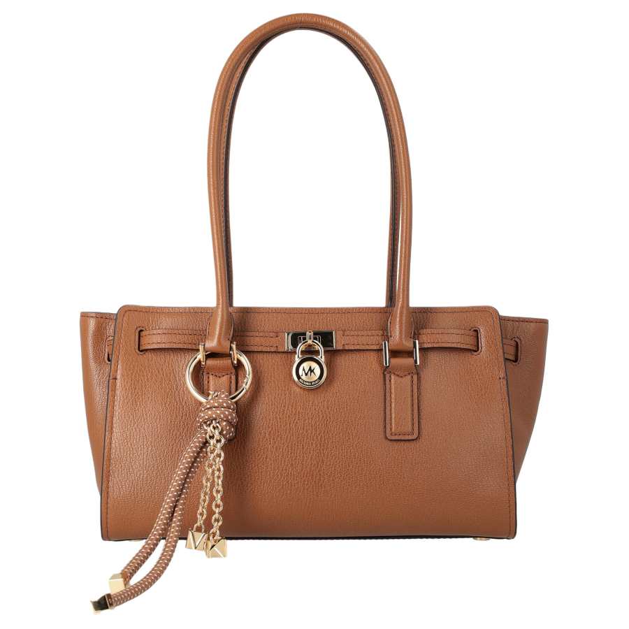 MICHAEL KORS Hamilton Cow Leather Shoulder Bag Small Women's Brown
