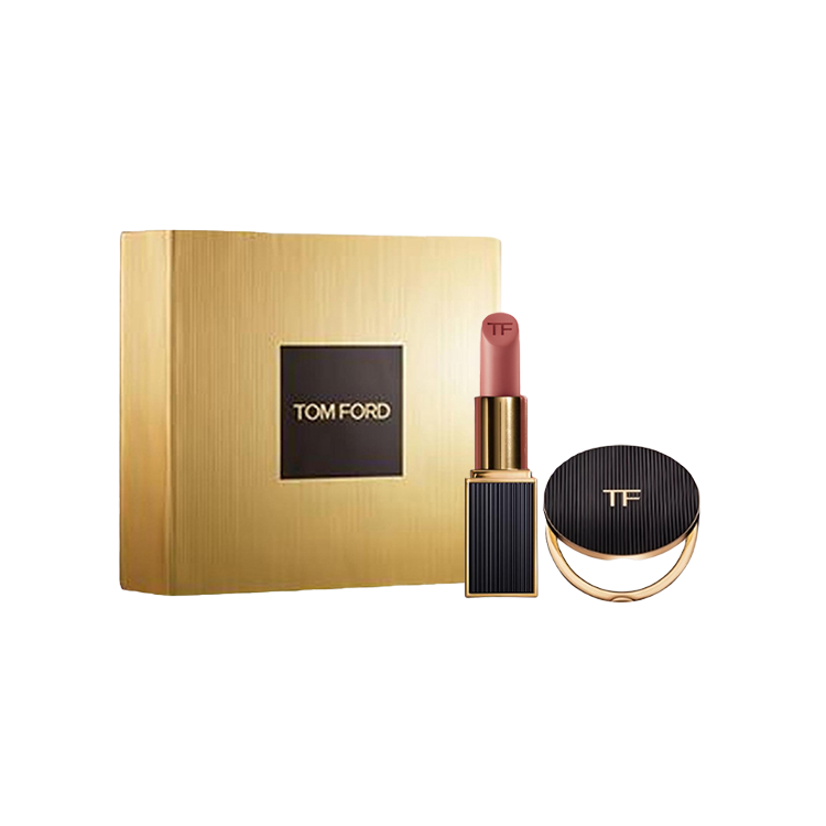 TOM FORD Orchid Limited Lipstick Makeup Set, Satin Long lasting Hydrating Easy to Blend Lip Balm 3g+Makeup Mirror