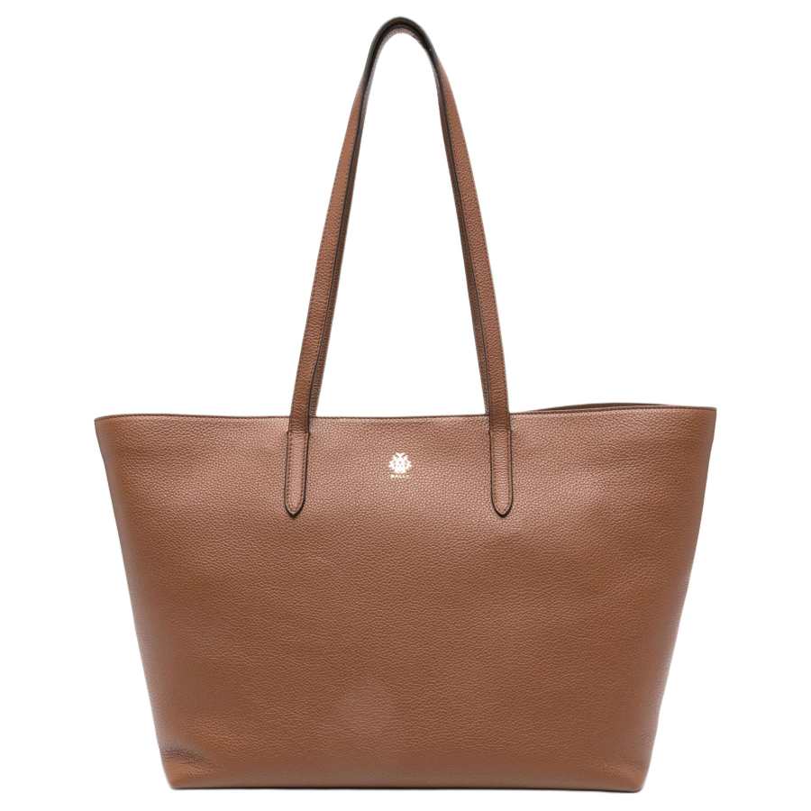 BALLY Calfskin Tote Bag, Shopping Bag, Shoulder Bag Women's Brown