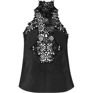ERMANNO SCERVINO Tank Tops Women's Black Stand Collar Moderate