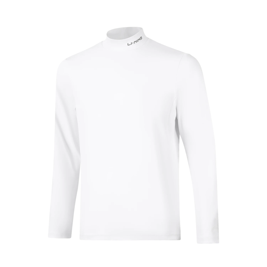 Li-Ning Li Ning T Shirts Men's Standard White Stand Collar Moderate