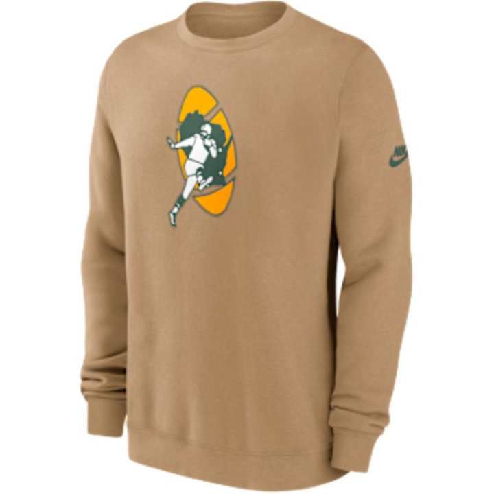 Nike Nike Green Bay Packers Swing Pass Rewind Club Men's Nike Nfl Pullover Crew