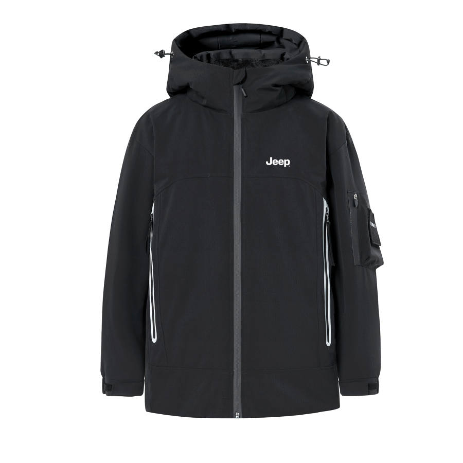 Jeep Down Jackets Unisex Hooded Thickened Down Jacket