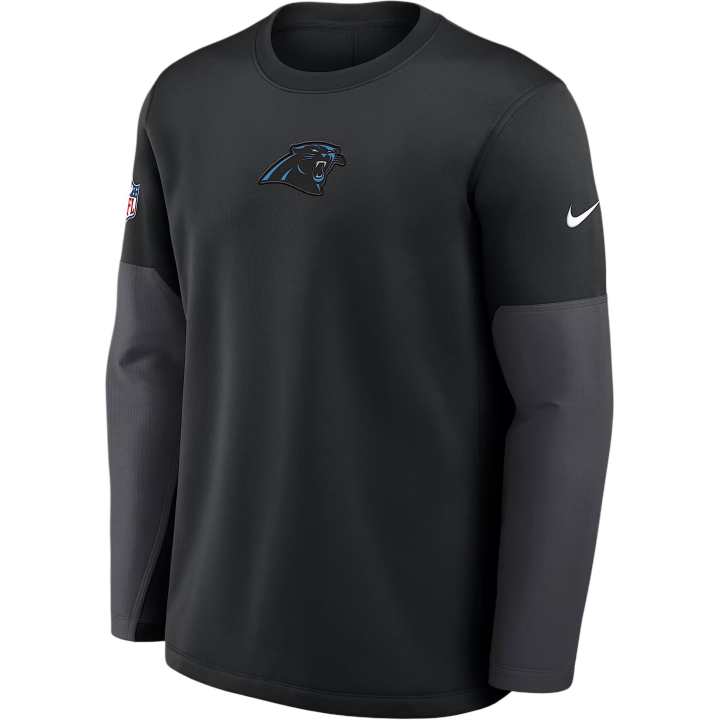 Nike Nike Carolina Panthers Scripted To Win Sideline Coach Men's Nike Therma-FIT Nfl Long-Sleeve T-Shirt