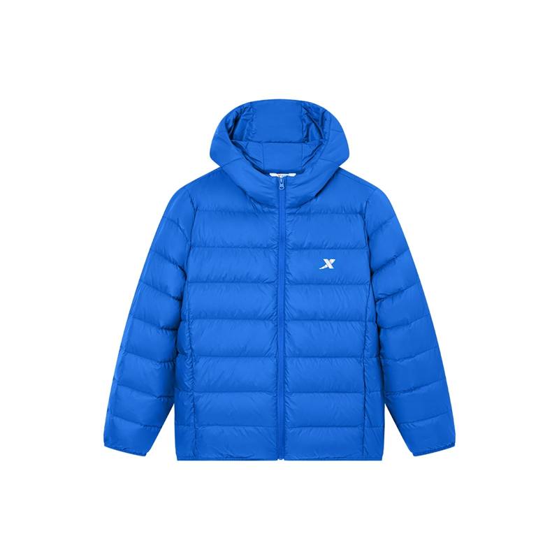 XTEP Cloud Collection, Casual Fashion Versatile Fleece Lined Thermal Comfortable Rib Bone Down Jacket Teenagers 100 175