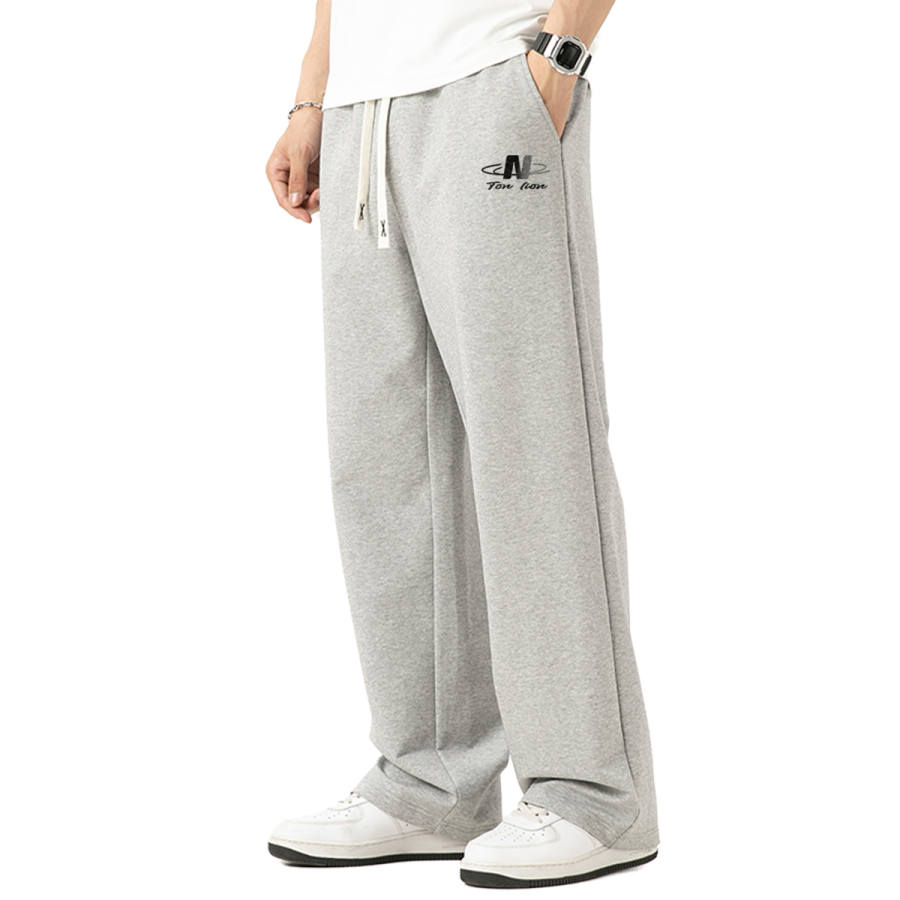 Tonlion Casual Pants Unisex Moderate Straight Fit Pants