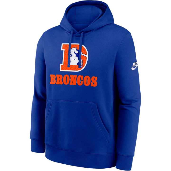 Nike Nike Denver Broncos Best Season Rewind Club Men's Nike Nfl Pullover Hoodie