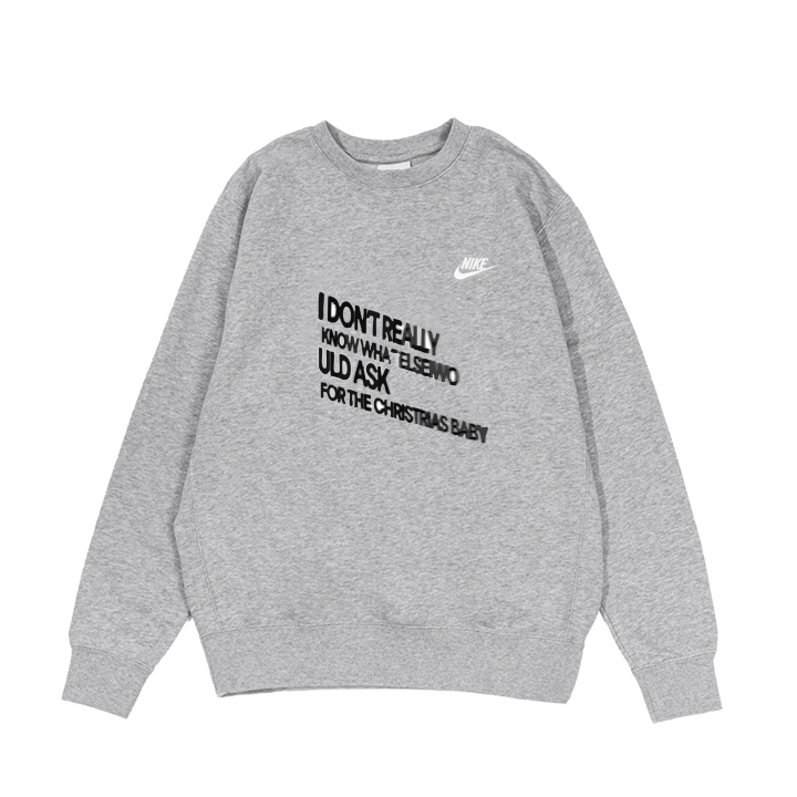 Nike Nike Sweatshirts Unisex Gray Crew Neck Moderate Regular