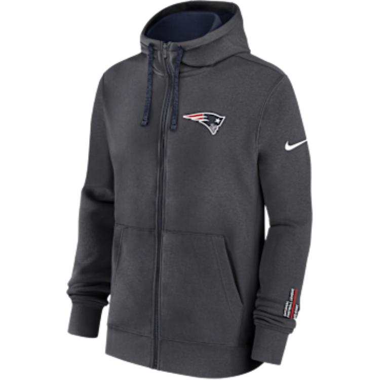 Nike Nike New England Patriots Playbook Page Club Men's Nike Nfl Full-Zip Hoodie