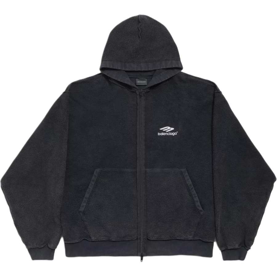 Balenciaga logo-detail zip-up hoodie