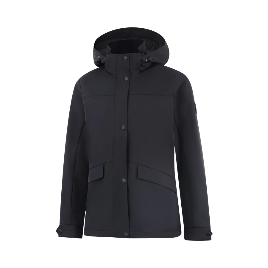 Li-Ning Li Ning Trench Coats Women's Black Hooded Moderate