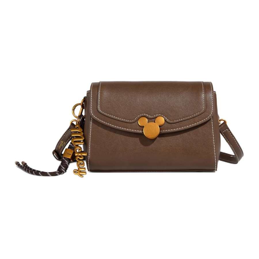 Disney Mickey Mouse Pu Shoulder Bag Regular Women's Coffee