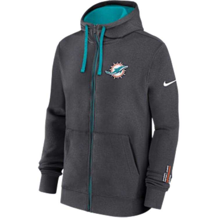 Nike Nike Miami Dolphins Playbook Page Club Men's Nike Nfl Full-Zip Hoodie
