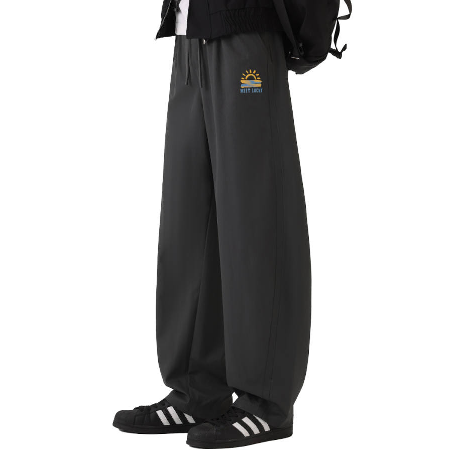 Tonlion Casual Pants Unisex Moderate Straight Fit Pants