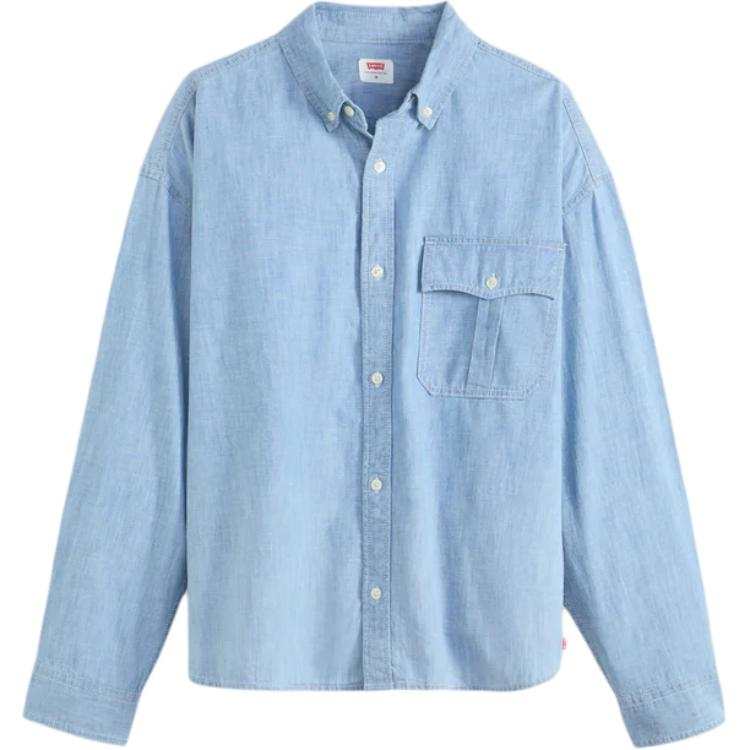 Levis Levis Shirts Men's Blue Lapel Moderate