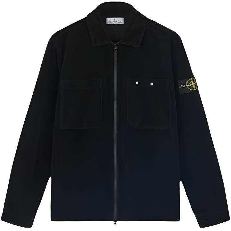 STONE ISLAND Logo Patch Corduroy Shirt Jacket